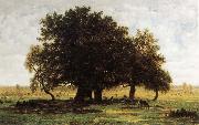 Theodore Rousseau Oak Trees near Apremont oil painting picture wholesale